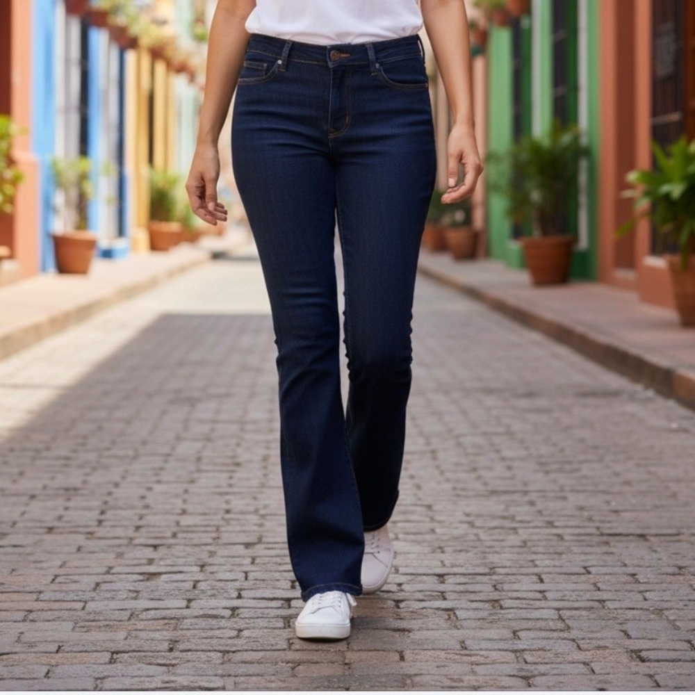 NEW Michael Kors Womens Selma Flare Higher-Rise Jeans Size 8 30x31 Tall 2024